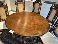 Uitschuifbare ovalen jachttafel met 5 stoelen - afbeelding 5 van  11