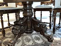 Uitschuifbare ovalen jachttafel met 5 stoelen - afbeelding 6 van  11
