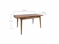 Uitschuifbare tafel - walnoot effect - afbeelding 10 van  10