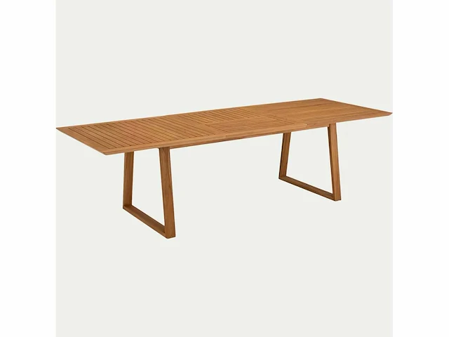 Uitschuifbare tuintafel in fsc teak - licht hout (8 tot 10 zitplaatsen) - afbeelding 11 van  32