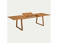 Uitschuifbare tuintafel in fsc teak - licht hout (8 tot 10 zitplaatsen) - afbeelding 13 van  32