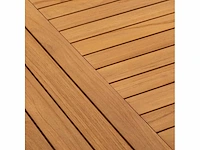 Uitschuifbare tuintafel in fsc teak - licht hout (8 tot 10 zitplaatsen) - afbeelding 29 van  32
