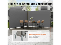 Uitschuifbare zijluifel – buitenscherm – 200 x 590 cm - afbeelding 3 van  8