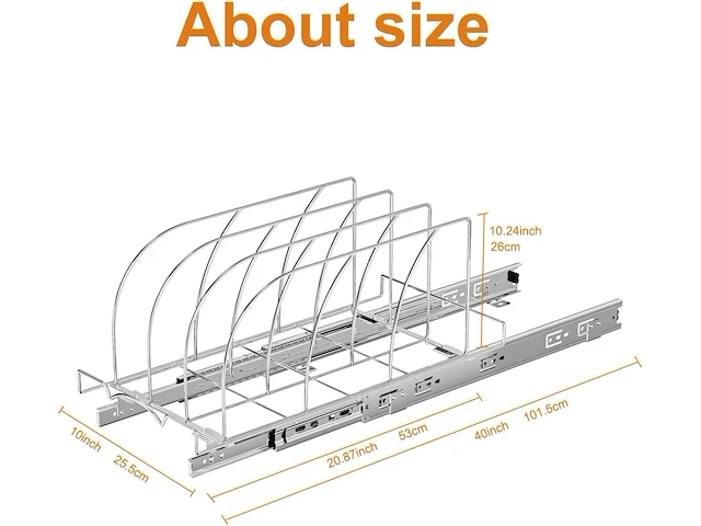 Uittrekbare keukenkast organizer - afbeelding 2 van  5