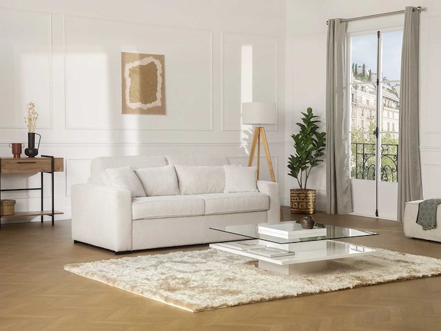 Ultra zacht shaggy tapijt - 160 x 230 cm - beige - afbeelding 1 van  6