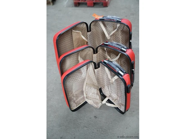 Ultralight kofferset rood - afbeelding 2 van  4