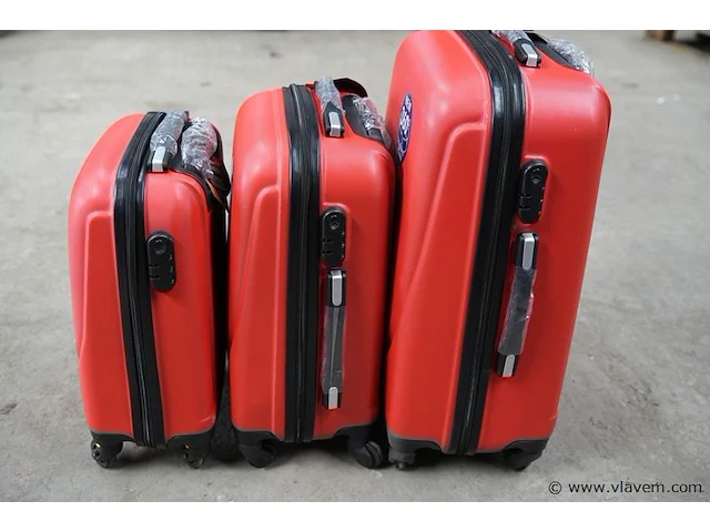 Ultralight kofferset rood - afbeelding 3 van  4