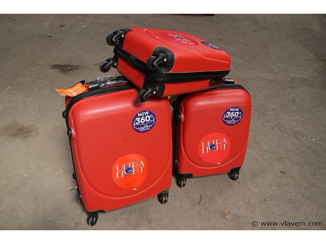Ultralight kofferset rood - afbeelding 4 van  4