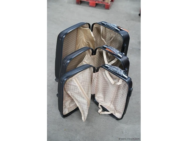 Ultralight kofferset zwart - afbeelding 2 van  4