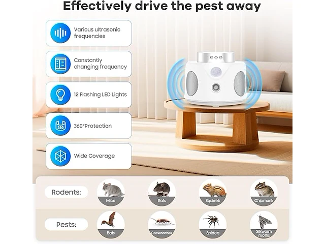 Ultrasone muizenverjager - afbeelding 3 van  4