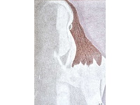 Umberto - naakt in badkamer - kleurpotloodtekening - 1995 - afbeelding 5 van  11