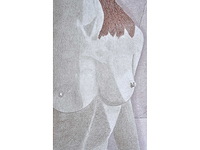 Umberto - naakt in badkamer - kleurpotloodtekening - 1995 - afbeelding 6 van  11