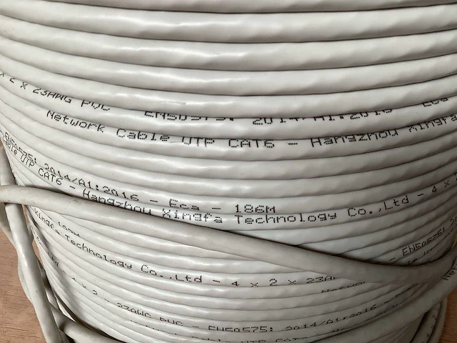 Uni cat 6 kabel op haspel, ca 300 meter - afbeelding 4 van  4