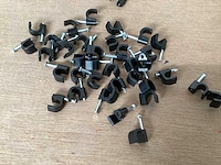 Uni kabelclips rond 7 mm, zwart (30000x) - afbeelding 3 van  3