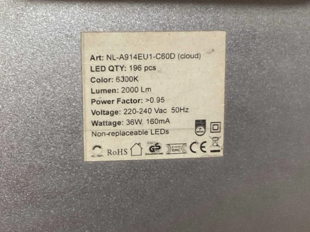Uni led panelen wolkenlucht (8x) - afbeelding 2 van  3