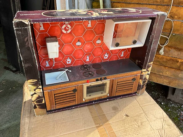 Uniek collecters blikken speelgoed keuken - afbeelding 2 van  4