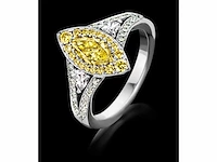 Unieke ring met gele marquise diamant (rg14008) - afbeelding 3 van  10