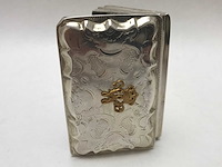 Unieke zilveren tabaksdoosje met monogram koning willem iii der nederlanden (1849-1890) - afbeelding 6 van  34