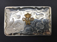 Unieke zilveren tabaksdoosje met monogram koning willem iii der nederlanden (1849-1890) - afbeelding 21 van  34