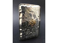 Unieke zilveren tabaksdoosje met monogram koning willem iii der nederlanden (1849-1890) - afbeelding 24 van  34