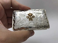 Unique dutch silver tobacco box gift from by king william iii of the netherlands (1849-1890) - afbeelding 7 van  34
