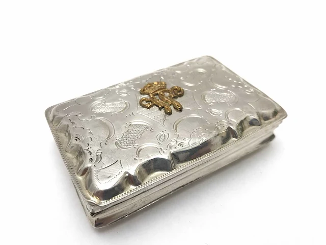 Unique dutch silver tobacco box gift from by king william iii of the netherlands (1849-1890) - afbeelding 12 van  34