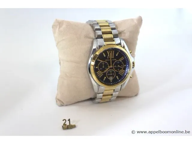 Unisex horloge micheal kors mk5976, quartz, vv stopwatch, dia 43mm, mogelijke gebruikssporen, mogelijks nieuwe batterij nodig - afbeelding 1 van  4