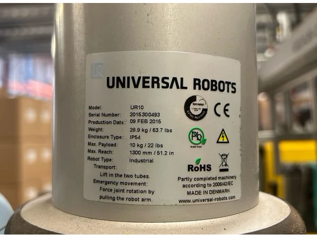 Universal robots ur10 6-assige robotarm - afbeelding 7 van  9