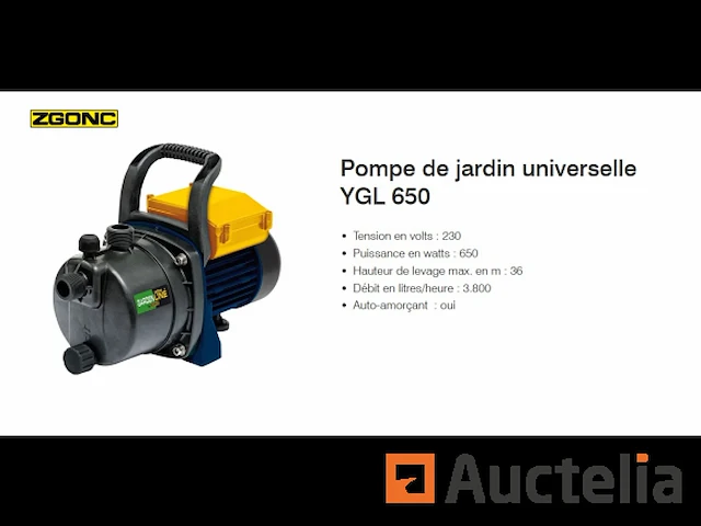 Universele tuinpomp zgonc gardenline ygl 650 - afbeelding 1 van  1