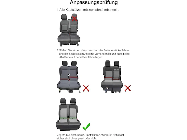 Universele zetelhoes set voor bestelwagens rood - afbeelding 2 van  5