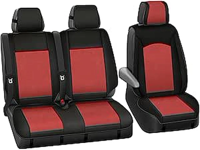 Universele zetelhoes set voor bestelwagens rood - afbeelding 3 van  5
