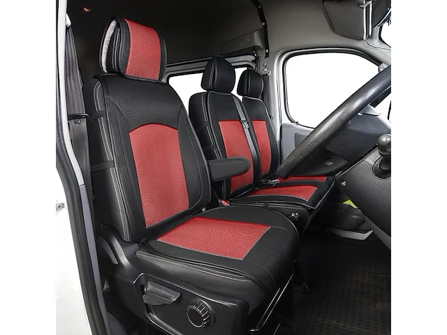 Universele zetelhoes set voor bestelwagens rood - afbeelding 4 van  5