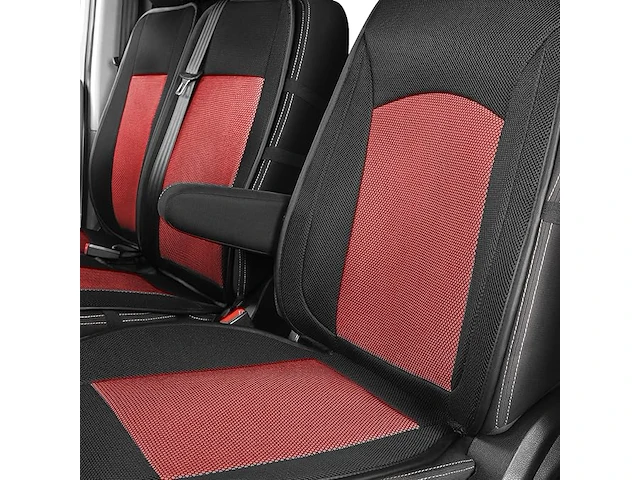 Universele zetelhoes set voor bestelwagens rood - afbeelding 5 van  5