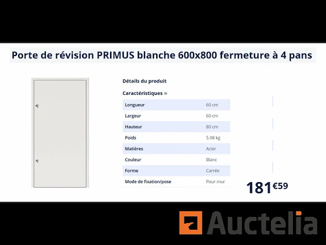 Upmann primus revisiedeur - 600 x 800 mm - afbeelding 1 van  1