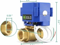 U.s. solid 1/2" gemotoriseerde kogelkraan - afbeelding 2 van  3