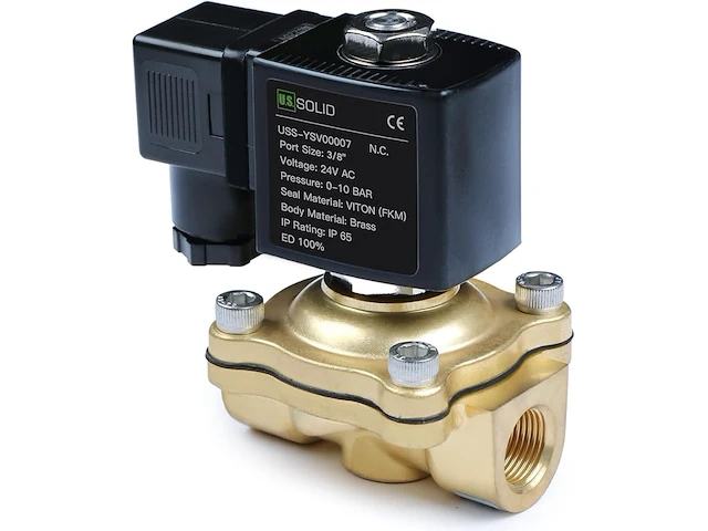 U.s. solid magneetventiel messing g 3/8" - afbeelding 1 van  4