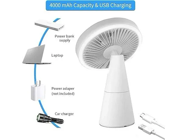 Usb-tafelventilator - afbeelding 4 van  4
