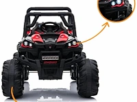 Utv 4x4 elektrische kinderauto 12v - 1 tot 6 jaar - rubberen banden - rood (nieuw) - afbeelding 2 van  7