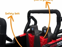 Utv 4x4 elektrische kinderauto 12v - 1 tot 6 jaar - rubberen banden - rood (nieuw) - afbeelding 4 van  7