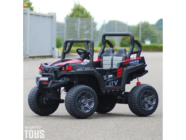 Utv 4x4 elektrische kinderauto 12v - 1 tot 6 jaar - rubberen banden - rood (nieuw) - afbeelding 7 van  7