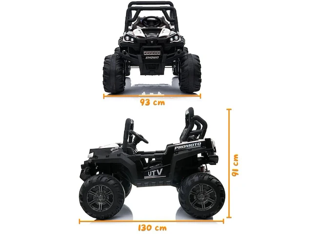 Utv 4x4 elektrische kinderauto 12v - 1 tot 6 jaar - rubberen banden - wit (nieuw) - afbeelding 7 van  7