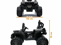Utv 4x4 elektrische kinderauto 12v - 1 tot 6 jaar - rubberen banden - wit (nieuw) - afbeelding 7 van  7
