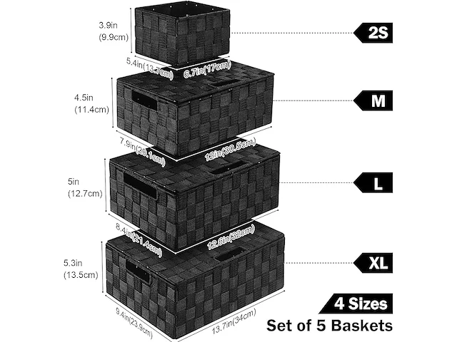 Uvellgift opbergdoos, set van 5 - afbeelding 2 van  3