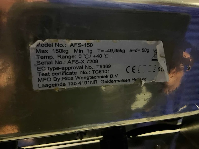 Uwe afs150 weegschaal - afbeelding 7 van  7