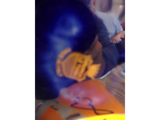Vaas blauw/goud - afbeelding 2 van  2