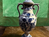 Vaas deksel delft blauw - afbeelding 1 van  2