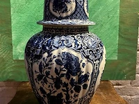 Vaas deksel delft blauw - afbeelding 1 van  2