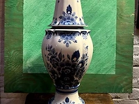 Vaas deksel delft blauw - afbeelding 1 van  2