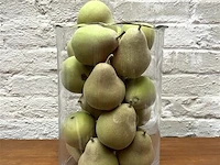 Vaas glas met peren h:25 cm - afbeelding 1 van  1