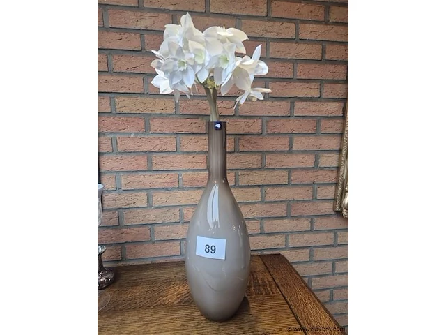 Vaas glaspasta met kunstbloemen, h 50cm - afbeelding 1 van  3